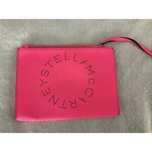 STELLA McCARTNEY Women Bag Pouch Clutch Pink Neon Limited Edition Vegan Leather